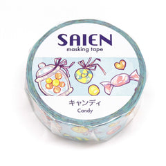 Cute Kawaii Saien Washi / Masking Deco Tape - Candy Jar full of Candies - for Scrapbooking Journal Planner Craft Diary Planner Gift