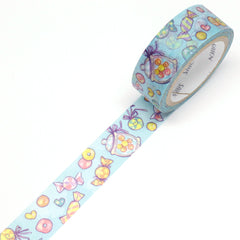 Cute Kawaii Saien Washi / Masking Deco Tape - Candy Jar full of Candies - for Scrapbooking Journal Planner Craft Diary Planner Gift