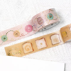 Cute Kawaii BGM Washi / Masking Deco Tape - Colorful Button Decor Bullet Note - for Scrapbooking Journal Planner Craft
