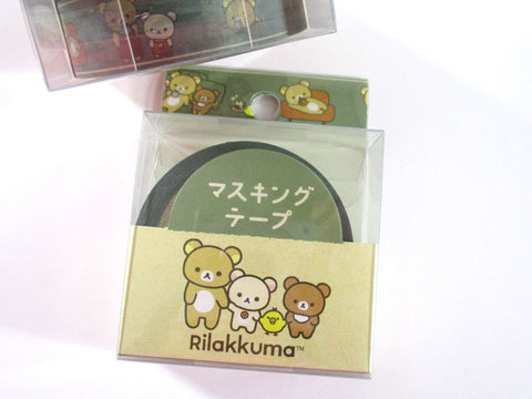 Cute Kawaii San-X Rilakkuma Washi / Masking Deco Tape - L - for Scrapbooking Journal Planner Craft Schedule Agenda