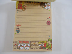 Cute Kawaii HTF Vintage Collectible Kamio Happy Dental 4 x 6 Inch Notepad / Memo Pad - Stationery Designer Paper Collection