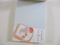 Cute Kawaii Kamio Cat Kitty Toast Shokupan Mini Notepad / Memo Pad - Stationery Designer Writing Paper Collection