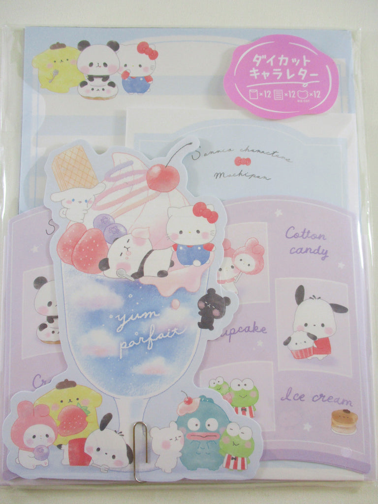 Cute Kawaii Kamio Sanrio Characters Mochipan Hello Kitty Pochacco Keroppi Cinnamoroll Letter Set Pack - Stationery Writing Paper Envelope Penpal Stationary Journal