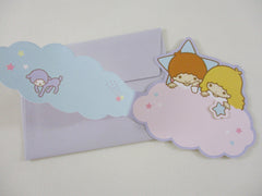 Cute Kawaii Sanrio Little Twin Stars Mini Gift Message Card 2004 - Small Writing Note Envelope Set Stationery