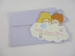 Cute Kawaii Sanrio Little Twin Stars Mini Gift Message Card 2004 - Small Writing Note Envelope Set Stationery