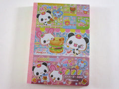 Rare ❤︎ Vintage *ੈ✩‧₊˚ Collectible ✿ Gift - Cute Kawaii VHTF Vintage Collectible Kamio Panda Burger Mart Coupon Style Note  4 x 6 Inch Notepad / Memo Pad - Stationery Designer Paper Collection Gift