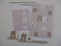 Cute Kawaii Crux Fuwatto Time Dog Rabbit Bear Mini Letter Sets -Small Writing Note Envelope Set Stationery