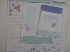 Cute Kawaii Crux Ghost Mini Letter Sets - D -Small Writing Note Envelope Set Stationery