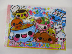 Rare ❤︎ Vintage *ੈ✩‧₊˚ Collectible ✿ Gift - Cute Kawaii VHTF Vintage Collectible Kamio Food Friends 4 x 6 Inch Notepad / Memo Pad - Stationery Designer Paper Collection