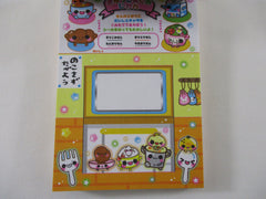 Rare ❤︎ Vintage *ੈ✩‧₊˚ Collectible ✿ Gift - Cute Kawaii VHTF Vintage Collectible Kamio Food Friends 4 x 6 Inch Notepad / Memo Pad - Stationery Designer Paper Collection