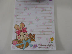 Rare ❤︎ Vintage *ੈ✩‧₊˚ Collectible ✿ Gift - Cute Kawaii VHTF Vintage Collectible Kamio Bunny Rabbit Romantic Sugar 4 x 6 Inch Notepad / Memo Pad - Stationery Designer Paper Collection