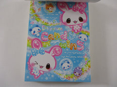 Rare ❤︎ Vintage *ੈ✩‧₊˚ Collectible ✿ Gift - Cute Kawaii VHTF Q-Lia Candy Twins Rabbit Bunny Hamster Panda Friends 4 x 6 Inch Notepad / Memo Pad - Stationery Designer Paper Collection Gift