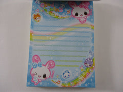 Rare ❤︎ Vintage *ੈ✩‧₊˚ Collectible ✿ Gift - Cute Kawaii VHTF Q-Lia Candy Twins Rabbit Bunny Hamster Panda Friends 4 x 6 Inch Notepad / Memo Pad - Stationery Designer Paper Collection Gift