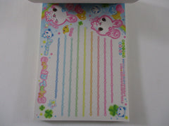 Rare ❤︎ Vintage *ੈ✩‧₊˚ Collectible ✿ Gift - Cute Kawaii VHTF Q-Lia Candy Twins Rabbit Bunny Hamster Panda Friends 4 x 6 Inch Notepad / Memo Pad - Stationery Designer Paper Collection Gift