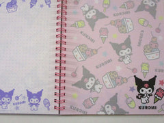 Rare ❤︎ Vintage *ੈ✩‧₊˚ Collectible ✿ Gift - Cute Kawaii Sanrio Kuromi 6.25 x 7.25 in Creative DIY Spiral Notebook Notepad 2010 - Stationery Designer Paper Collection Journal Scrapbook - preowned