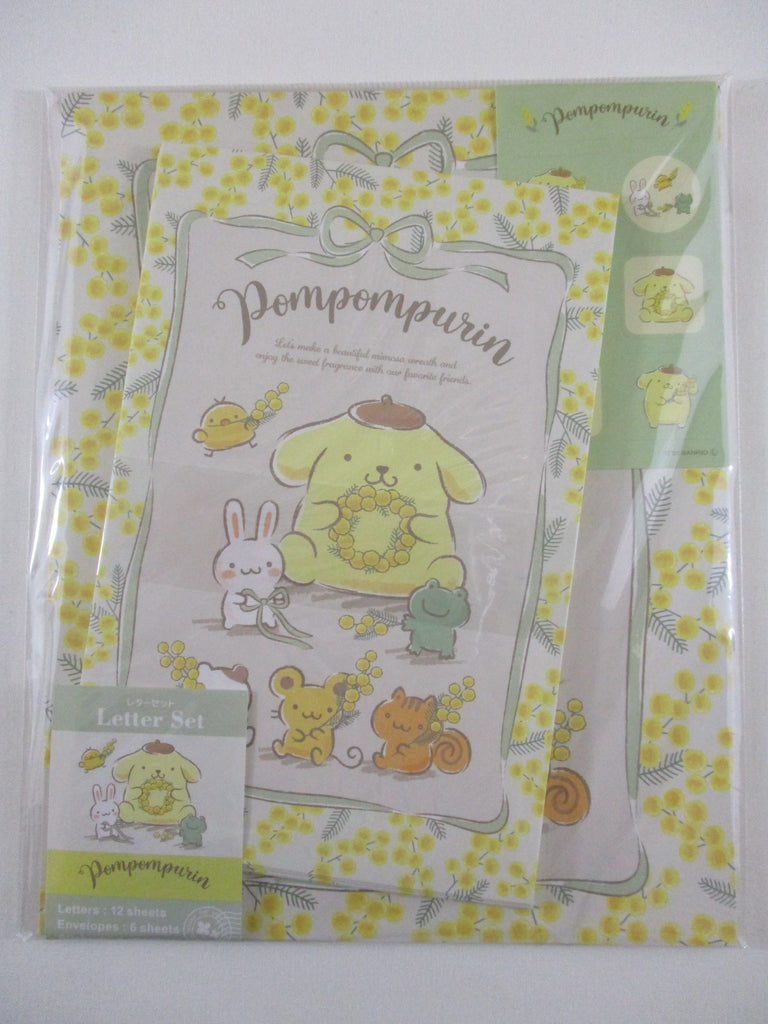 Cute Kawaii ā§ā įµįµ š ā
 Ėā® Sanrio āŖāŖā¤ļø Pom Pom Purin dog Letter Set Pack - Stationery Writing Paper Envelope Penpal Gift preowned