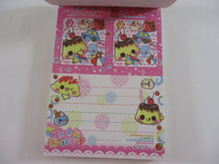 Cute Kawaii VHTF Vintage Rare Collectible Crux Happy Food Friends Pudding Tempura 4 x 6 Inch Notepad / Memo Pad - Stationery Designer Paper Collection Gift