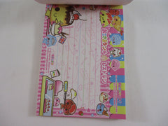 Cute Kawaii VHTF Vintage Rare Collectible Crux Happy Food Friends Pudding Tempura 4 x 6 Inch Notepad / Memo Pad - Stationery Designer Paper Collection Gift