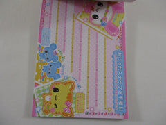 Rare ❤︎ Vintage *ੈ✩‧₊˚ Collectible ✿ Gift - Cute Kawaii VHTF Crux Usa Puri Cat Rabbit Bunny Friends 4 x 6 Inch Notepad / Memo Pad - Stationery Designer Paper Collection Gift