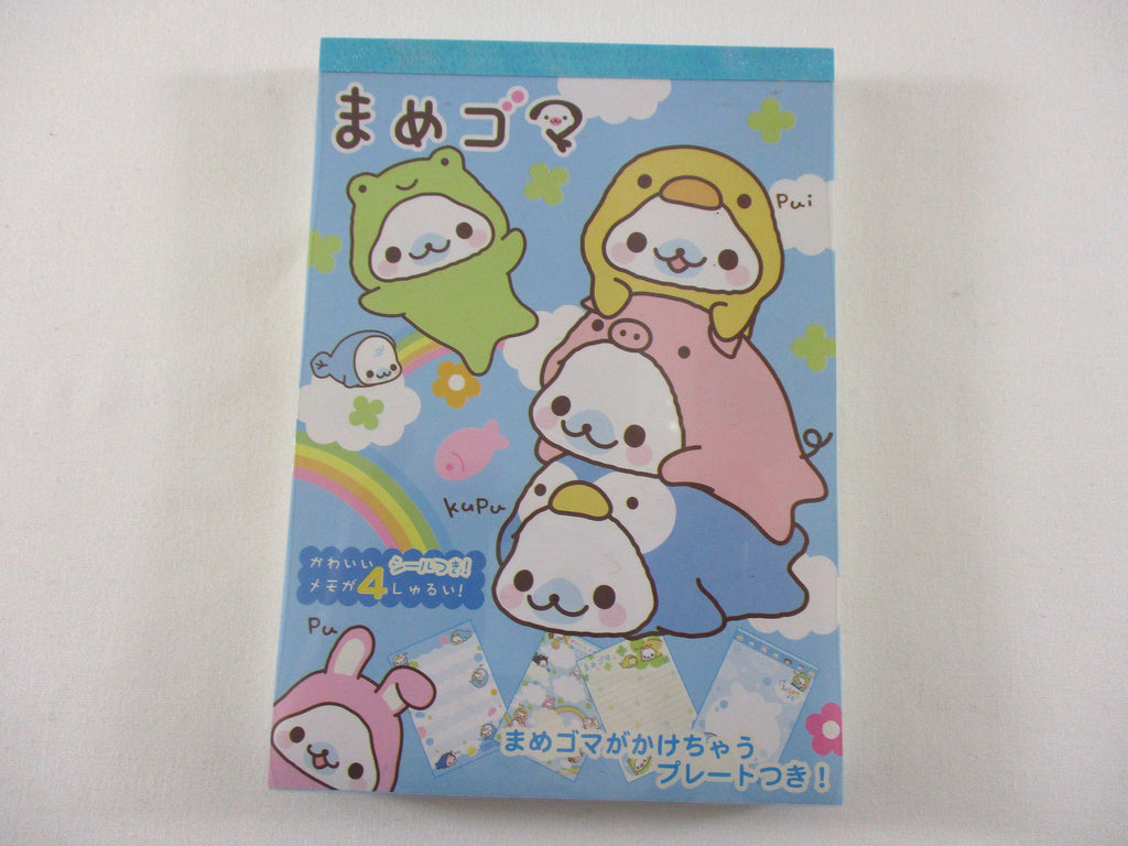 Rare ❤︎ Vintage *ੈ✩‧₊˚ Collectible ✿ Gift - Cute Kawaii San-X Mamegoma Seal 4 x 6 Inch Notepad / Memo Pad - C - Stationery Designer Paper Collection 2008