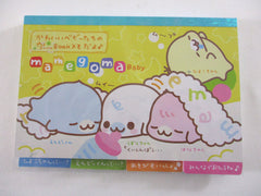 Rare ❤︎ Vintage *ੈ✩‧₊˚ Collectible ✿ Gift - Cute Kawaii San-X Mamegoma Seal 4 x 6 Inch Notepad / Memo Pad - D - Stationery Designer Paper Collection 2009