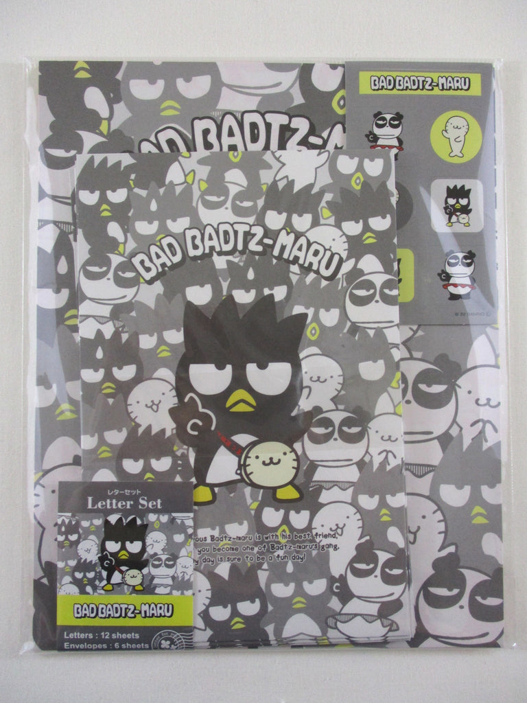 Cute Kawaii ‧₊ ᵎᵎ 🍒 ⋅ ˚✮ Sanrio ❤︎ Badtz Maru Letter Set Pack - Stationery Writing Paper Envelope Penpal Gift preowned