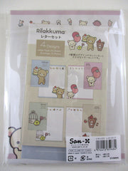 Cute Kawaii San-X ʕ •ᴥ• ʔ Rilakkuma Favorite Things Classic Strawberry Pancake Letter Set Pack - 2024 - Stationery Writing Paper Envelope Penpal Gift
