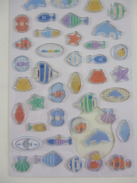 Cute Kawaii Kamio Candy Drop / Glass Style Sticker Sheet - Fish Ocean ...