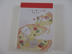 Cute Kawaii Kamio Cat Pizza Mogu Nyan Mini Notepad / Memo Pad - Stationery Designer Writing Paper Collection Gift