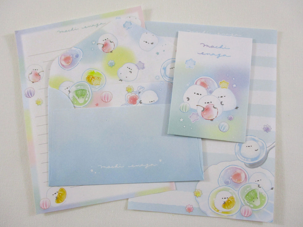 Cute Kawaii Q-Lia Bird Mochi Enaga Mini Letter Sets - Small Writing Note Envelope Set Stationery Gift