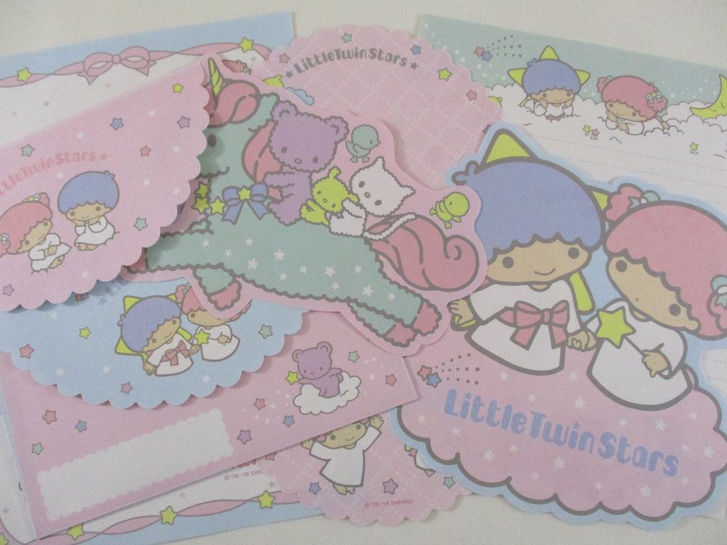 Cute Kawaii Little Twin Stars Die Cut Unicorn Rare Letter Sets - Writing Paper Envelope Stationery Penpal Gift