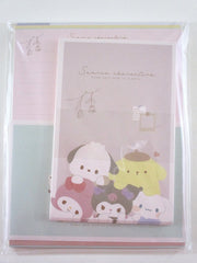 Cute Kawaii Sanrio Characters D Pochacco Kuromi Cinnamoroll My Melody Purin Letter Set Pack - Stationery Writing Paper Envelope Penpal Gift