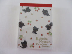 Vintage Rare VHTF - Cute Kawaii San-X Kutusita Nyanko Cat Mini Notepad / Memo Pad - D - Stationery Penpal Gift