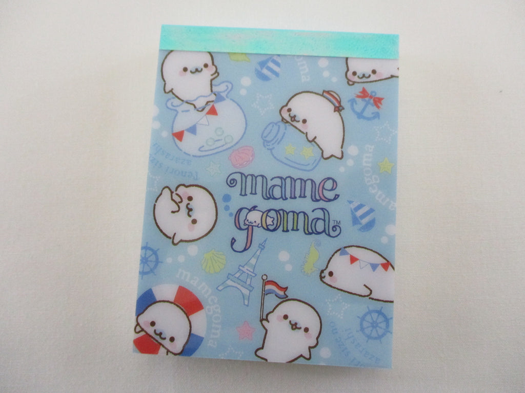 Vintage Rare VHTF - Cute Kawaii (:3 っ)っ San-X Mamegoma Seal Mini Notepad / Memo Pad - B - Stationery Penpal Diary Gift