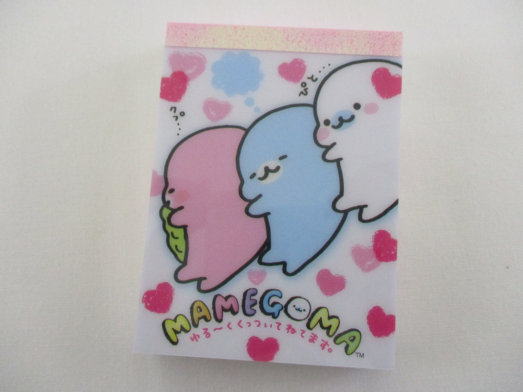Vintage Rare VHTF - Cute Kawaii (:3 っ)っ San-X Mamegoma Seal Mini Notepad / Memo Pad - D - Stationery Penpal Diary Gift (Copy)