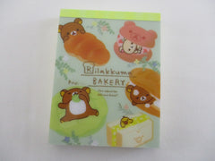 Cute Kawaii San-X Rilakkuma Bear Bakery 𐔌՞. .՞𐦯 ᢉ𐭩.ᐟ Midi Notepad / Memo Pad - B - Stationery Penpal Diary Gift