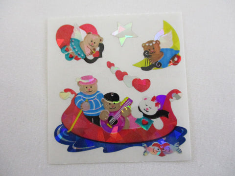 Sandylion Bears Prismatic Boat Heart Angels Sticker Sheet / Module - Vintage & Collectible