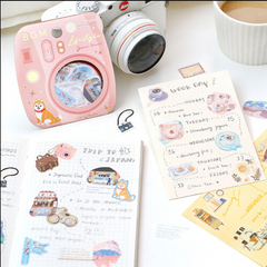 Cute Kawaii BGM Lifestyle Series Flake Stickers Sack - Japan Trip Vacation City Mountain Nature - for Journal Agenda Planner Scrapbooking Craft
