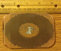 EXTREMELY RARE Superconductor Copper Niobium Metal Alloy (Honeycomb Elliptic Pattern) from the ex-Texas Superconducting Super Collider / DESERTRON