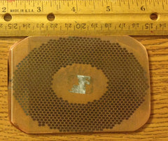 EXTREMELY RARE Superconductor Copper Niobium Metal Alloy (Honeycomb Elliptic Pattern) from the ex-Texas Superconducting Super Collider / DESERTRON