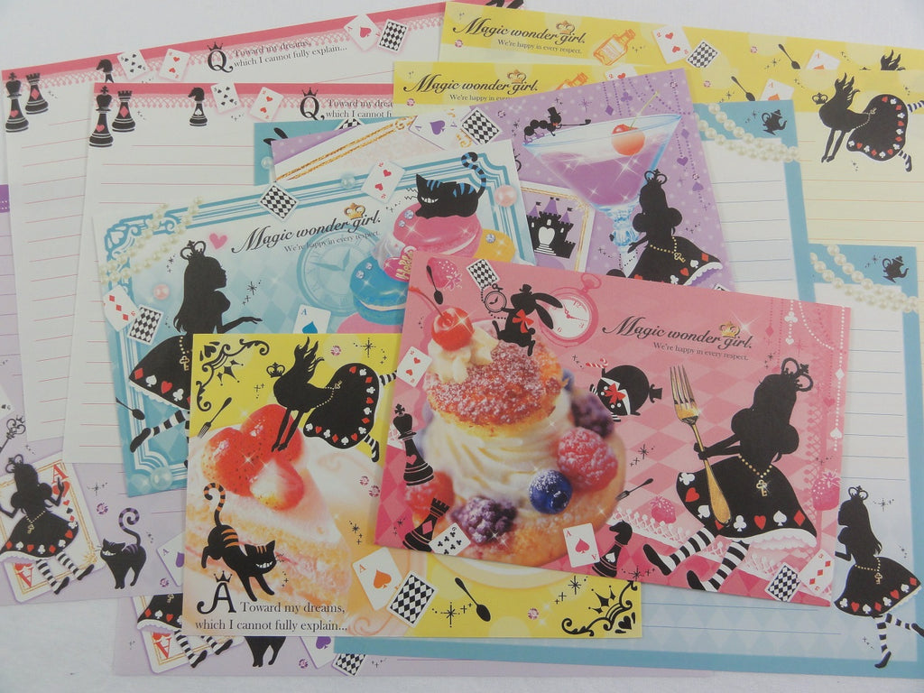 Cute Kawaii Crux Alice Magic Wonder Girl Letter Sets - Writing Paper Envelope Stationery