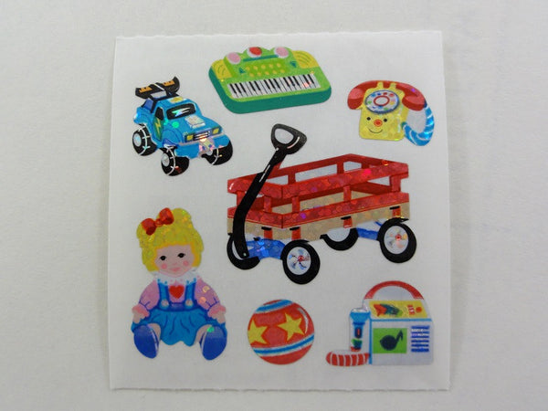 Sandylion Prismatic Classic Cars / Trucks Sparkly Stickers 3 Repeat Squares  