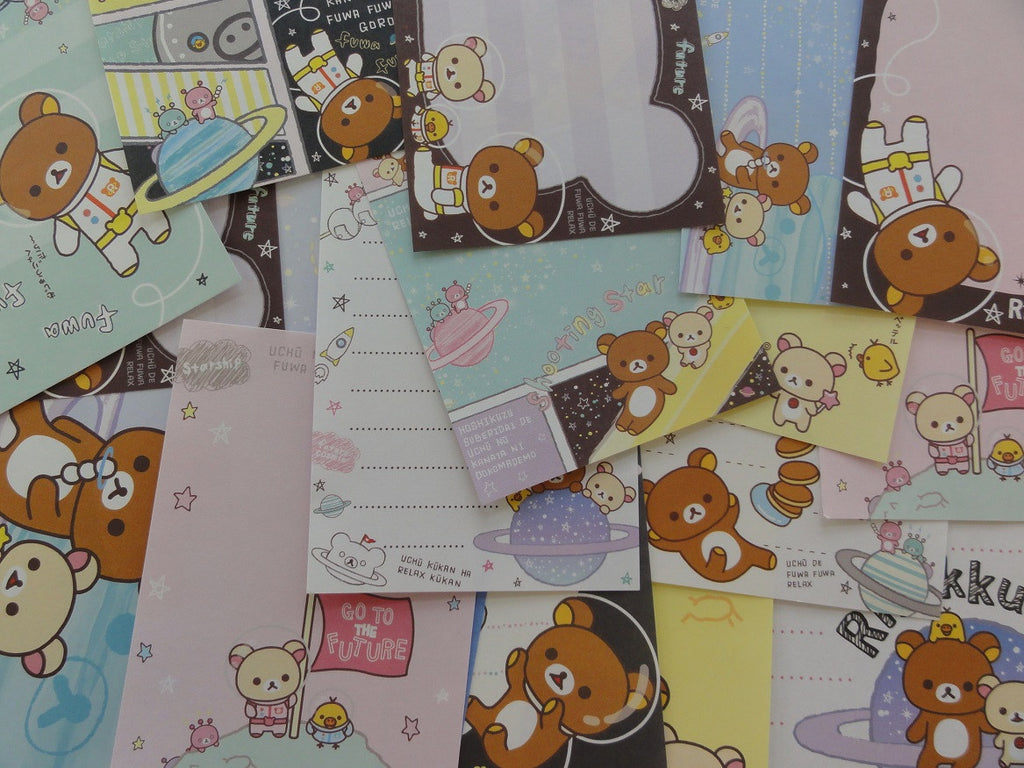 San-X Rilakkuma Bear Space Astronaut Memo Note Paper Set