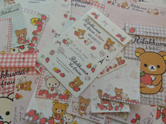 z San-X Rilakkuma Bear La Fraise Paris Stationery Set