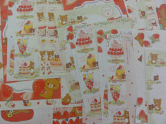 San-X Rilakkuma Bear Strawberry Memo Note Paper Set - for Writing Stationery Scrapbook Art Craft Penpal