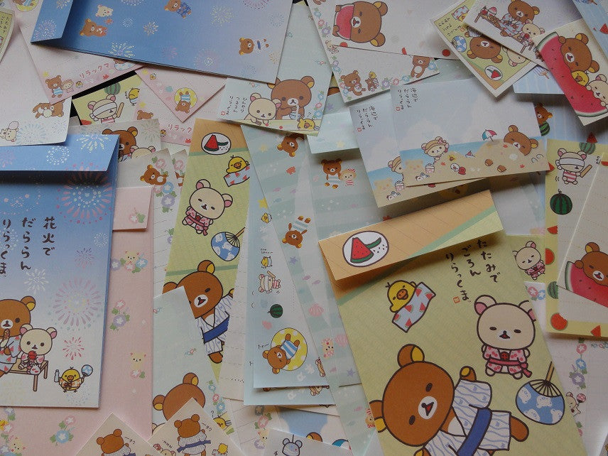 z San-X Rilakkuma Bear Summer Beach Stationery Set
