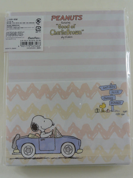 Cute Kawaii Peanuts Snoopy World Famous Letter Set Pack