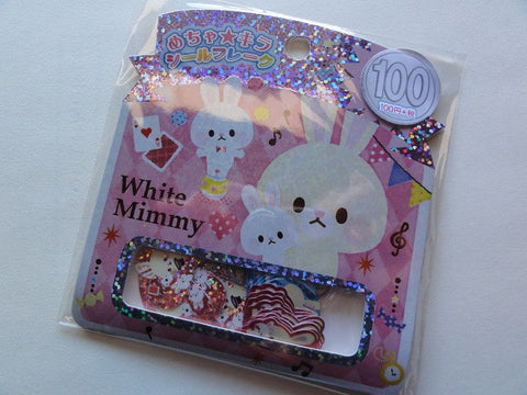 Cute Kawaii Kamio White Mimi Rabbit Stickers Sack - Collectible