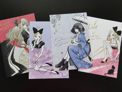 Cute Kawaii Japan Girl Kimono Anime Manga Postcards - A