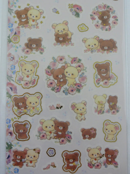 Kawaii Cute Sticker Sheet Rilakkuma San-x *Chairoikoguma and Starry Night  (SE38702) - Kawaii Shop Japan